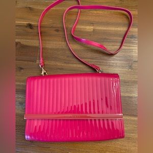 Ted Baker Quilted Patent Fuschia  Crossbody